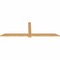 Ekena Millwork Eugene Smooth Timber Gable Bracket, Western Red Cedar, 72"W x 24"H x 1 1/2"D x 3 1/2"F, 8/12 Pitch GBW072X24X0204EUG00SWR - alternate 2